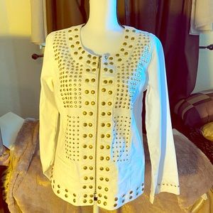 Ladies white denim jacket